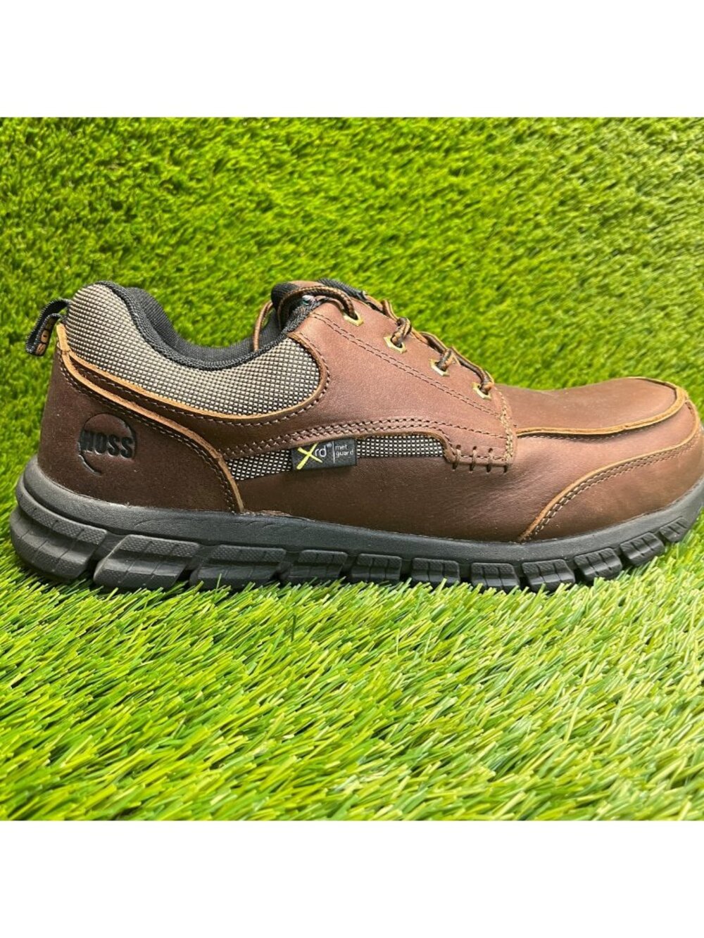 Hoss Stepper XRD Met Guard Mens Size 12EE Brown Composite Toe Safety Work Shoes